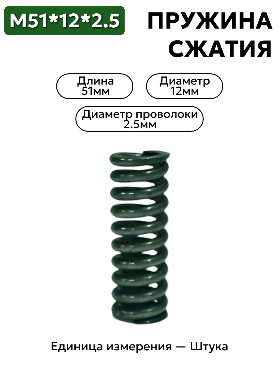 пружина сжатия 45х18,7х2,2 в интернет-магазине НМК